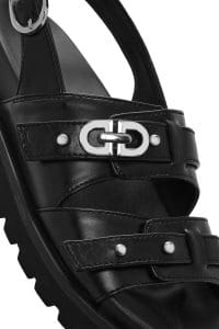 صندل زنانه مشکی سگک‌دار دری مد