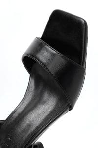 صندل زنانه مشکی پاشنه‌ضخیم بنددار دری مد