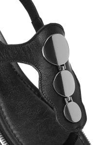 صندل زنانه مشکی چرم انگشتی دری مد