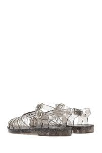 صندل زنانه مشکی ژله‌ای بنددار دری مد