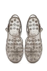 صندل زنانه مشکی ژله‌ای بنددار دری مد