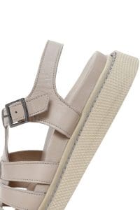 صندل زنانه ویژون بندی چرمی راحتی دری مد