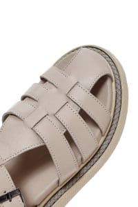 صندل زنانه ویژون بندی چرمی راحتی دری مد