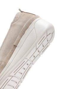 لوفر زنانه بژ پاشنه بلند بند دار جیر راحتی دری مد