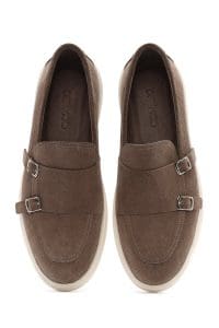 لوفر مردانه جیر بژ سگک‌دار دوگانه روزمره دری مد