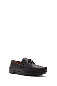 لوفر مردانه چرم مشکی پاپیونی دری مد