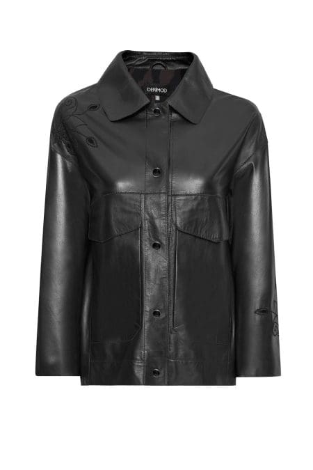 کت چرم مشکی زنانه جنیفر دری مد