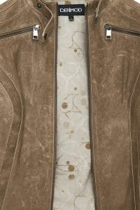 کت چرمی زنانه خاکستری روشن کوتاه Brazil دری مد