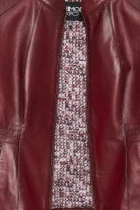 کت چرمی زنانه قرمز کوتاه ساده Lydia دری مد