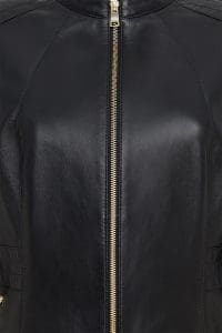 کت چرمی زنانه مشکی سایز بزرگ زیپ دار Lydia دری مد