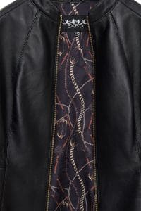 کت چرمی زنانه مشکی سایز بزرگ زیپ دار Lydia دری مد