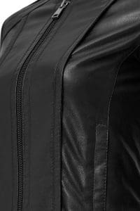 کت چرمی زنانه مشکی کوتاه Cherie دری مد