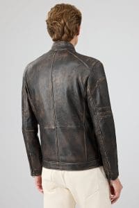 کت چرمی مردانه برنزی Kobe دری مد