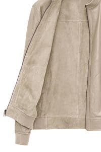 کت چرمی مردانه بژ یقه دیپلمات Suarez دری مد