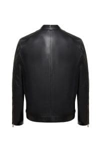 کت چرمی مردانه سایز بزرگ مشکی Alanzo دری مد