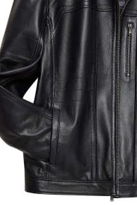 کت چرمی مردانه سایز بزرگ مشکی Bruno دری مد