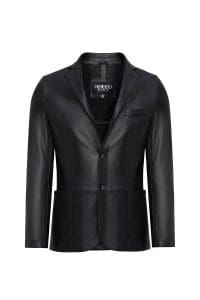 کت چرمی مردانه مشکی بلیزر Dominic دری مد