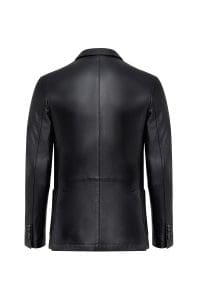 کت چرمی مردانه مشکی بلیزر Dominic دری مد