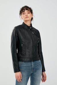 کت چرمی کوتاه مشکی زنانه کایلی دری مد