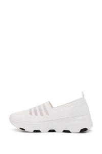 کتونی زنانه سفید پارچه ای کژوال دری مد