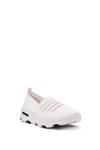 کتونی زنانه سفید پارچه ای کژوال دری مد