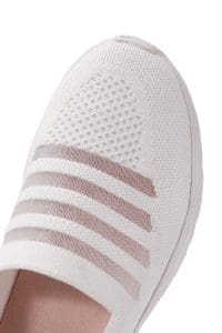 کتونی زنانه سفید پارچه ای کژوال دری مد