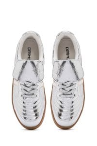 کتونی زنونه نقره‌ای بنددار متالیک دری مد