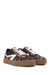 کتونی زنونه پلنگی بنددار با زیره ضخیم دری مد