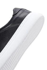 کتونی زنونه چرم مشکی بنددار دری مد