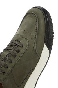 کتونی مردانه نوبوک سبز بنددار زیره ضخیم دری مد