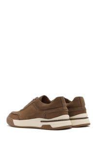 کتونی مردانه نوبوک کرم بنددار زیره ضخیم دری مد