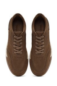 کتونی مردانه نوبوک کرم بنددار زیره ضخیم دری مد