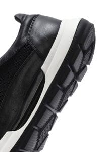 کتونی مردانه چرم مشکی بنددار دری مد