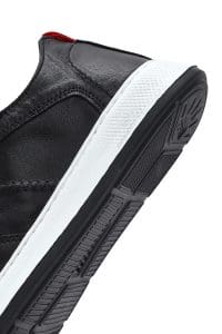 کتونی مردانه چرم مشکی بنددار دری مد