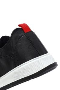 کتونی مردانه چرم مشکی بنددار دری مد