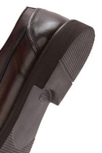 کفش رسمی مردانه قهوه‌ای چرمی بنددار دری مد