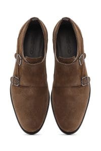 کفش رسمی مردانه ویزون چرمی جیر سگک‌دار دری مد