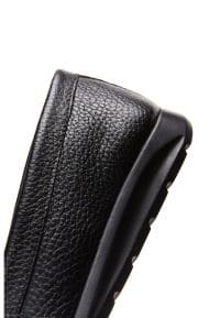 کفش لوفر زنانه چرم مشکی راحتی دری مد