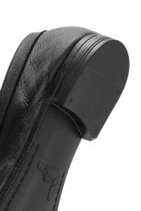 کفش لوفر زنانه چرم مشکی روزمره دری مد