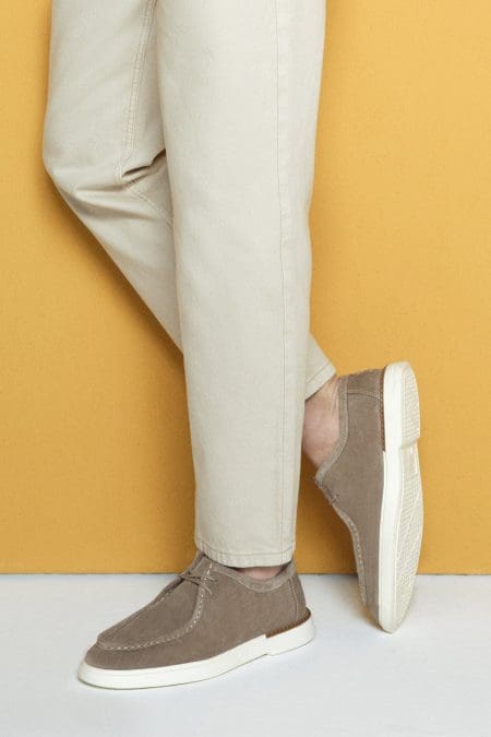 کفش مردانه جیر بژ کژوال دری مد