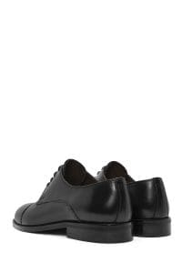 کفش مردانه مشکی بنددار چرم کلاسیک کفش دری مد