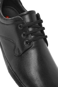 کفش مردانه چرم مشکی بندی راحتی دری مد