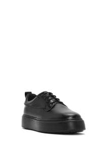 کفش مردانه چرم مشکی بندی زیره ضخیم کژوال دری مد