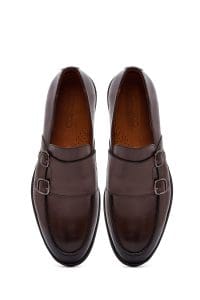 کفش کلاسیک مردانه چرم قهوه‌ای دری مد