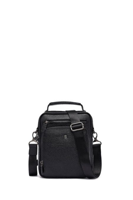 کیف دستی چرمی بند بلند مردانه مشکی دری مد