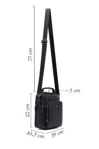 کیف دستی چرمی بند بلند مردانه مشکی دری مد