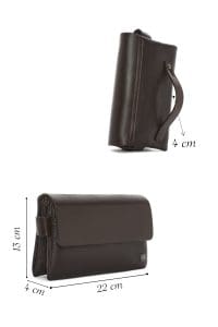 کیف دستی چرمی مردانه قهوه‌ای دری مد