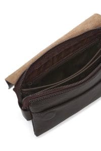 کیف دستی چرمی مردانه قهوه‌ای دری مد