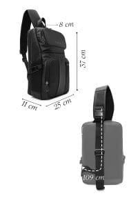 کیف دوشی مردانه مشکی D-Pack