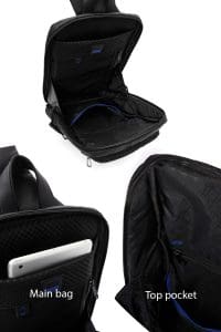 کیف دوشی مردانه مشکی D-Pack